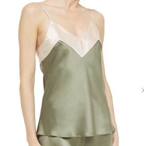 Two-tone Silk-satin Camisole from GINIA